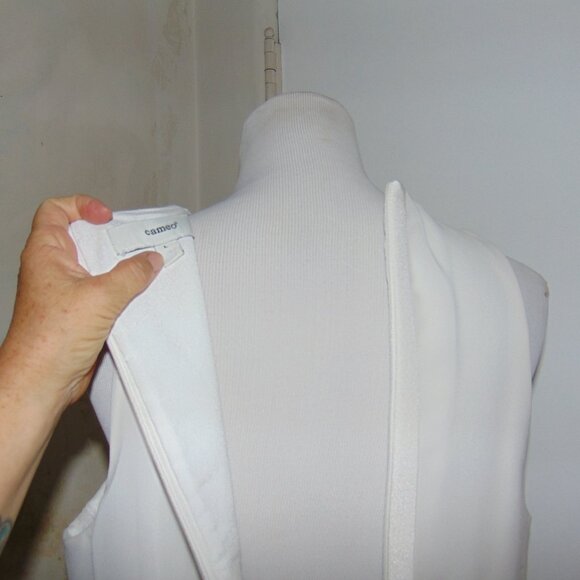 Cameo Structured Dress Sleeveless Revolve Mini Large Layered Semi Sheer - Picture 6 of 12